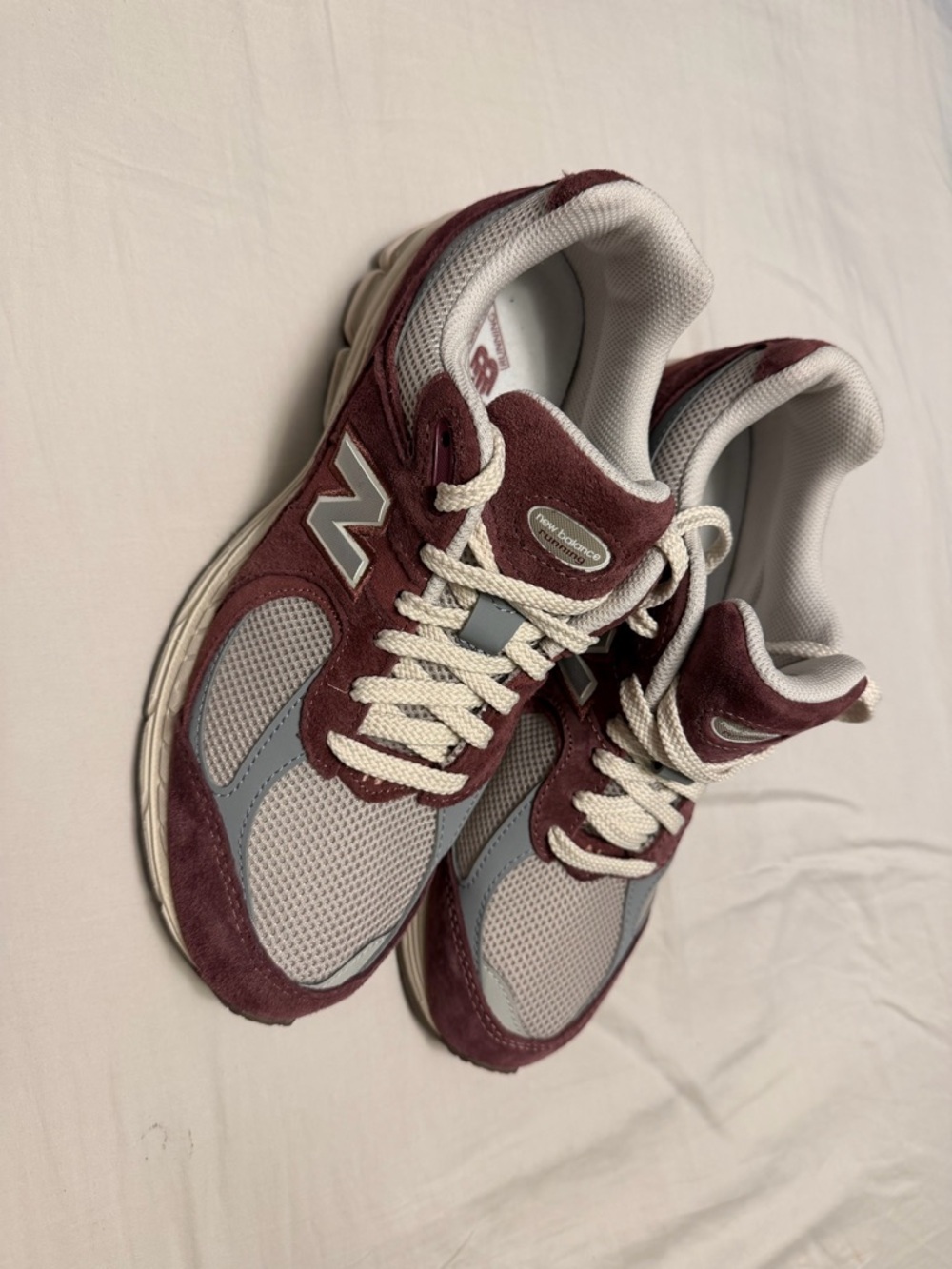 New Balance 2002r Maroon Suede Mesh Sneakers